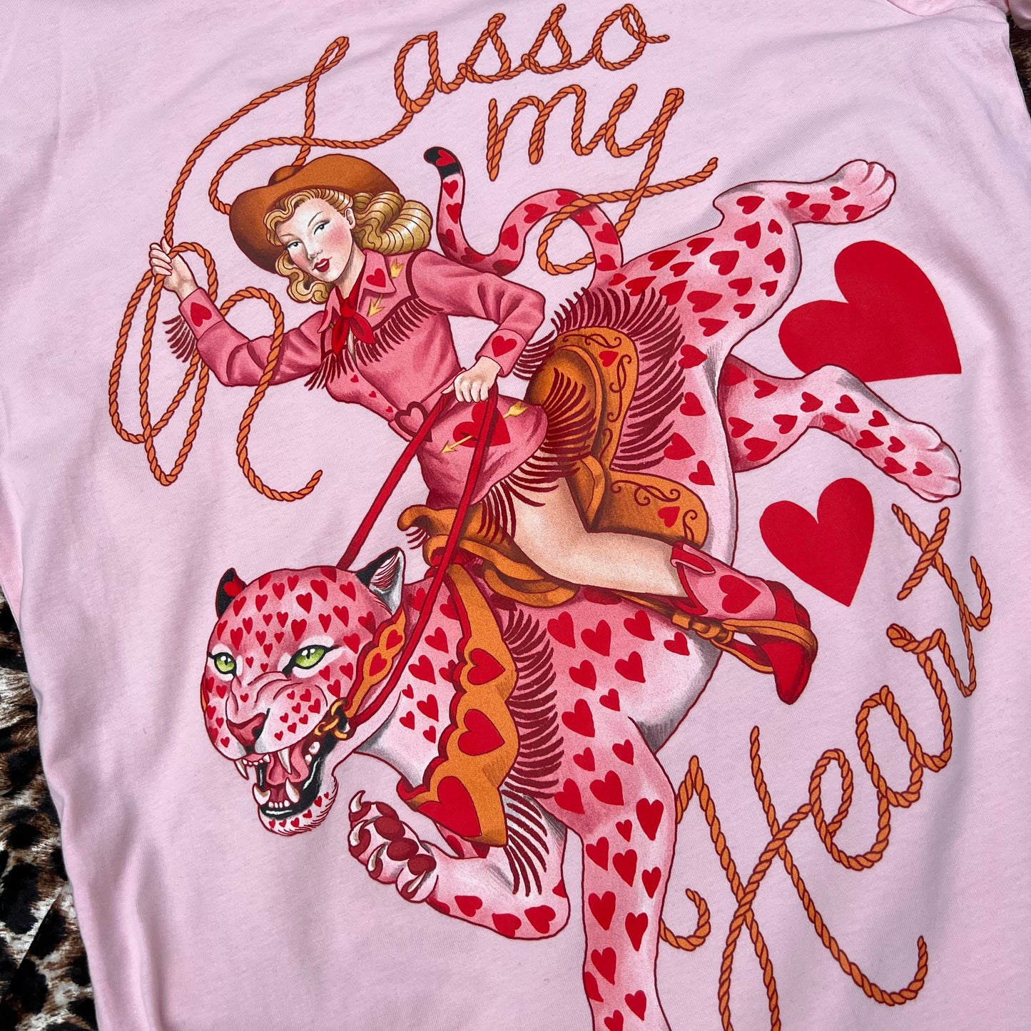 Lasso My Heart Tee - Pink