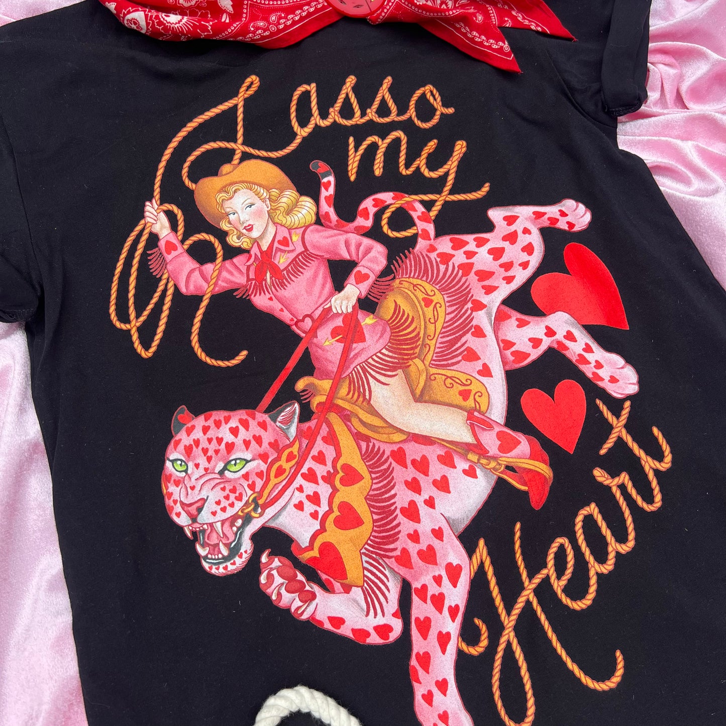 Lasso My Heart Tee - Black
